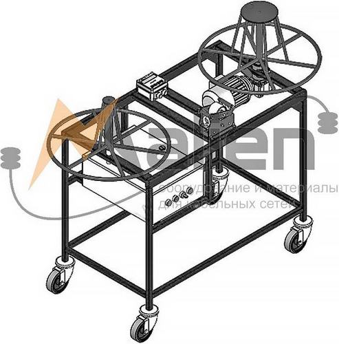 Станок для перемотки кабеля полуавтоматический напольный СПК 0,7-50ПК (диаметр перематываемого материала от 1 до 20 мм