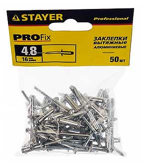 Заклепки алюминиевые STAYER Professiona Pro-FIX, 4,8 х 16 мм, 50 шт