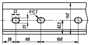 чертеж рельсы р43 гост - вид сбоку